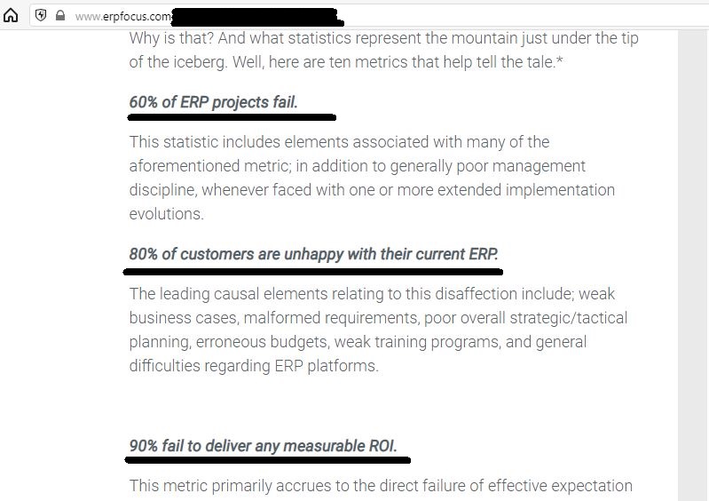 kegagalan implementasi ERP