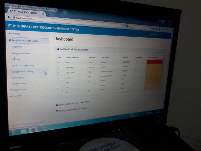 Software Gudang Sederhana tapi Powerfull Tampilan awal Software Gudang yang dimaksud